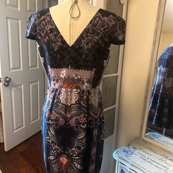Tibi silk print dress 8 - Picture 2 of 4